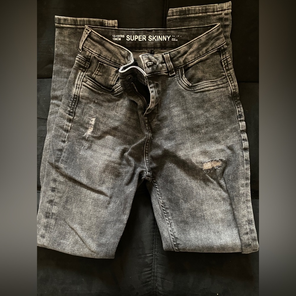 Kids Black Super Skinny Jeans